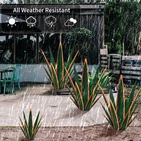 KODIBO weatherproof garden decor endures rain and sun with durable metal finish