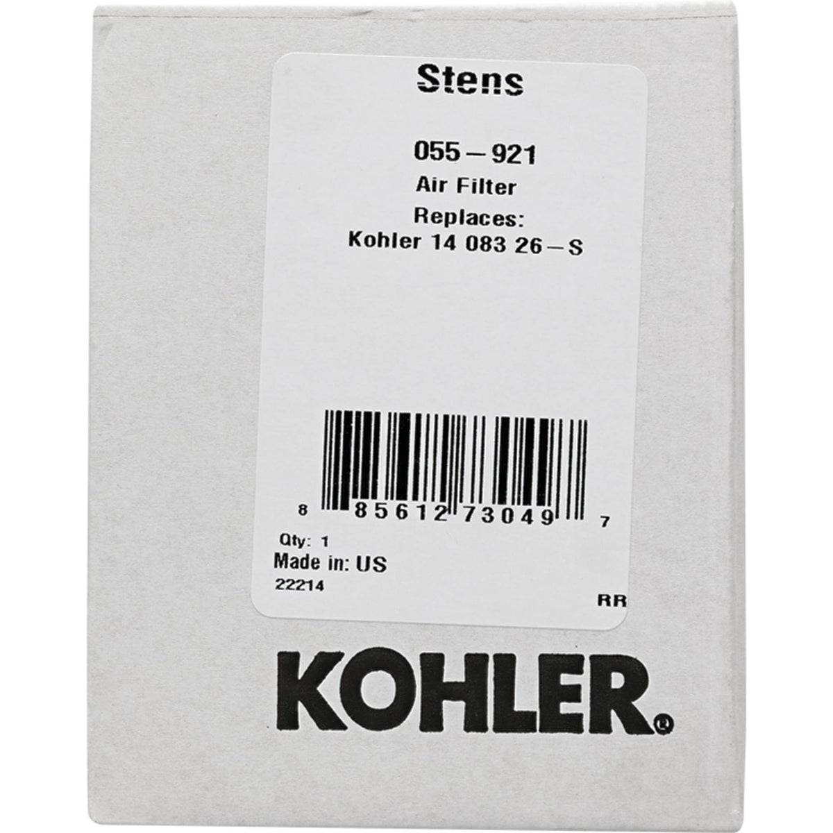 Kohler 14-083-26-S closeup shows filtration media and seals