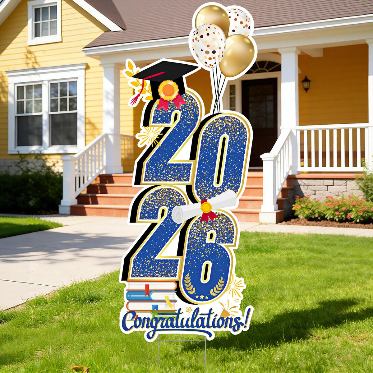 KOITHE 2026 yard sign assembly for outdoor graduations with high visibility