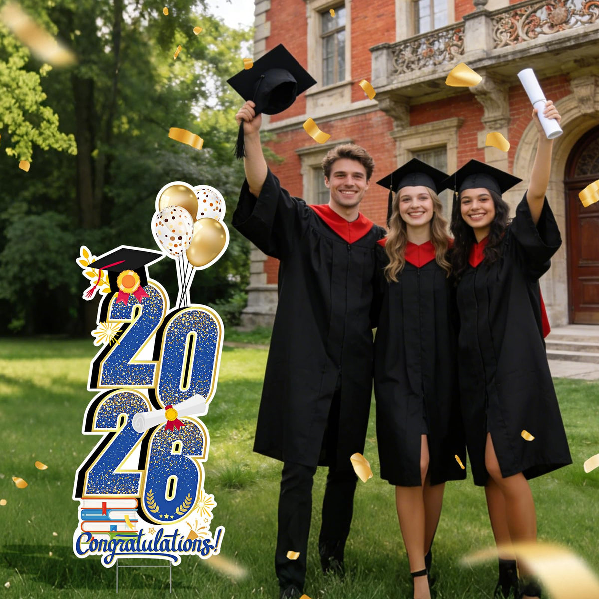 KOITHE 2026 yard sign diploma-cap detail adds classic vibe
