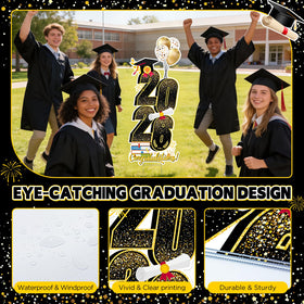 KOITHE 3.5 ft graduation sign with stake for sturdy outdoor displays