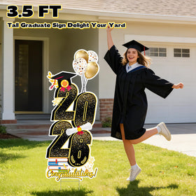 KOITHE weather-resistant outdoor graduation sign maintains bright colors in sun and light rain