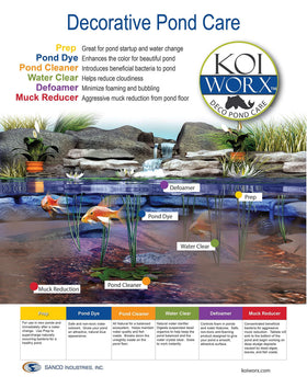 Garden pond scene using KoiWorx Muck Reducer