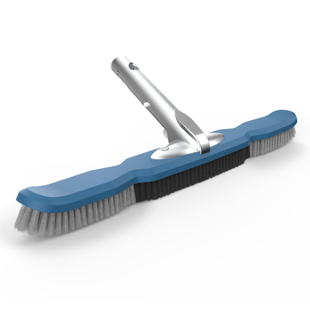 Kokido KEMANO heavy-duty brush head cleans pool walls and steps with precision.