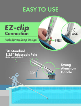 Kokido KEMANO 17-inch brush covers walls and corners efficiently.