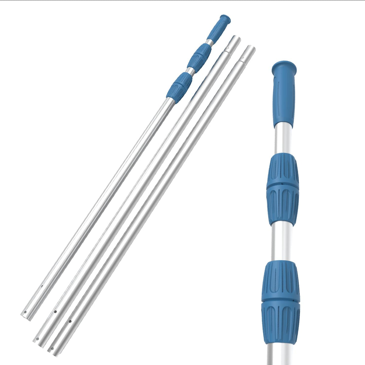 Kokido KEMANO telescope aluminum shaft for extended reach during pool cleaning.