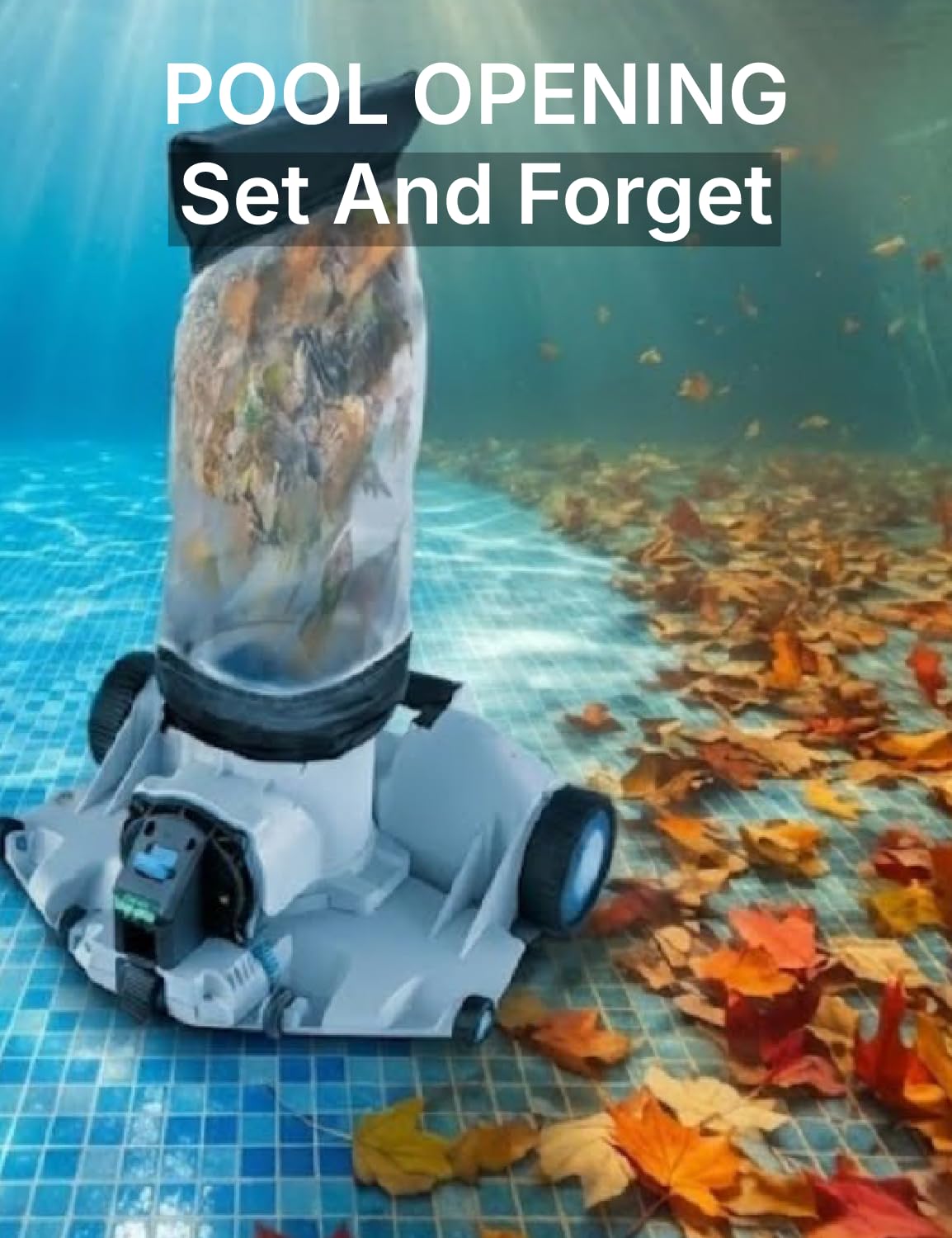 Kokido Leafbot 360-degree inlet enabling smooth intake of large debris
