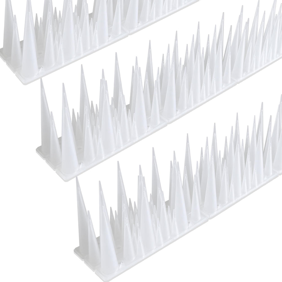 KOKMEYA bird spikes 4-stage tall prevent perching on outdoor surfaces.