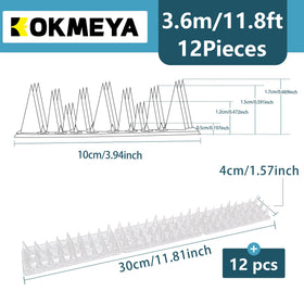 Close-up of KOKMEYA spikes shows durable polypropylene construction