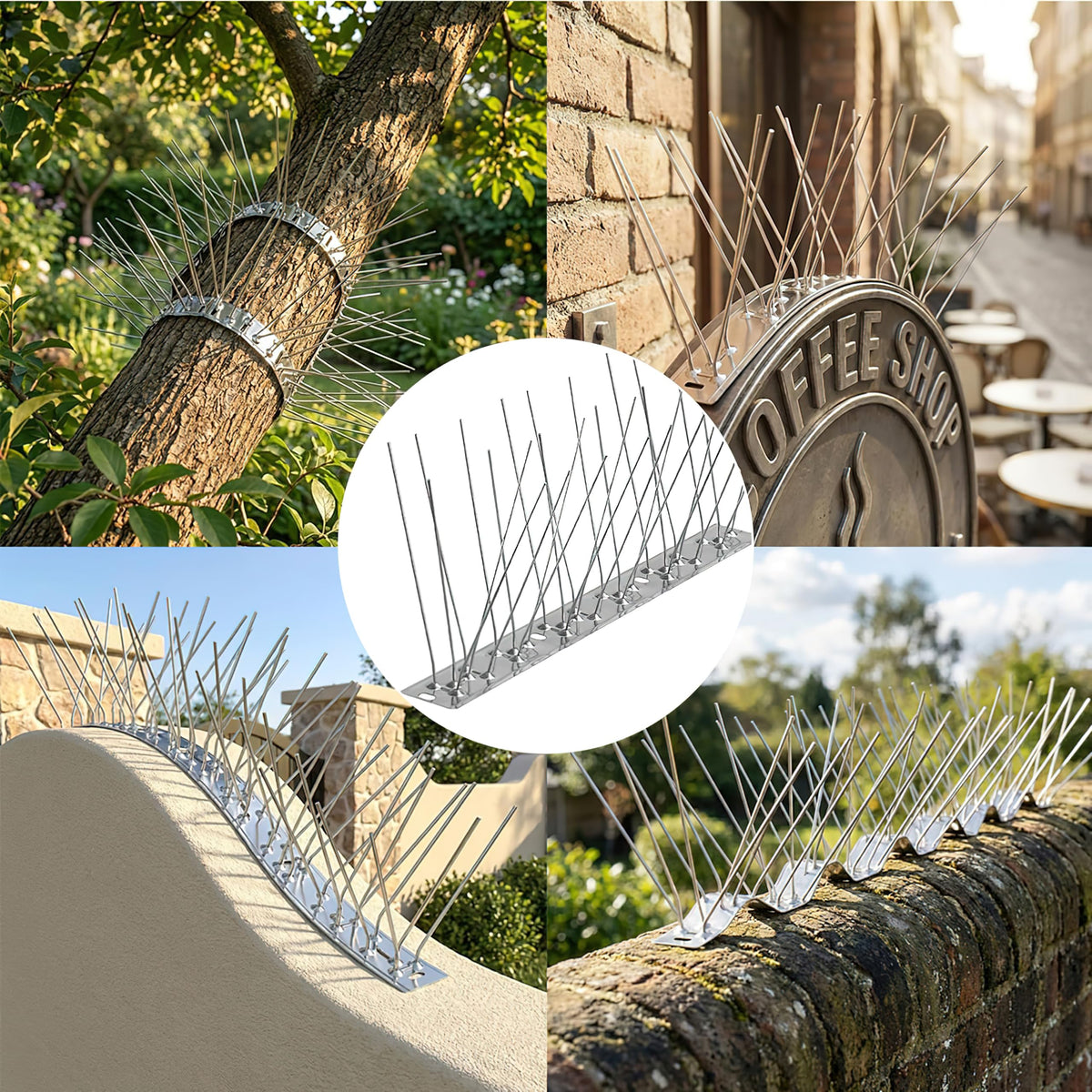KOKMEYA easy install bird spikes with multiple securing methods