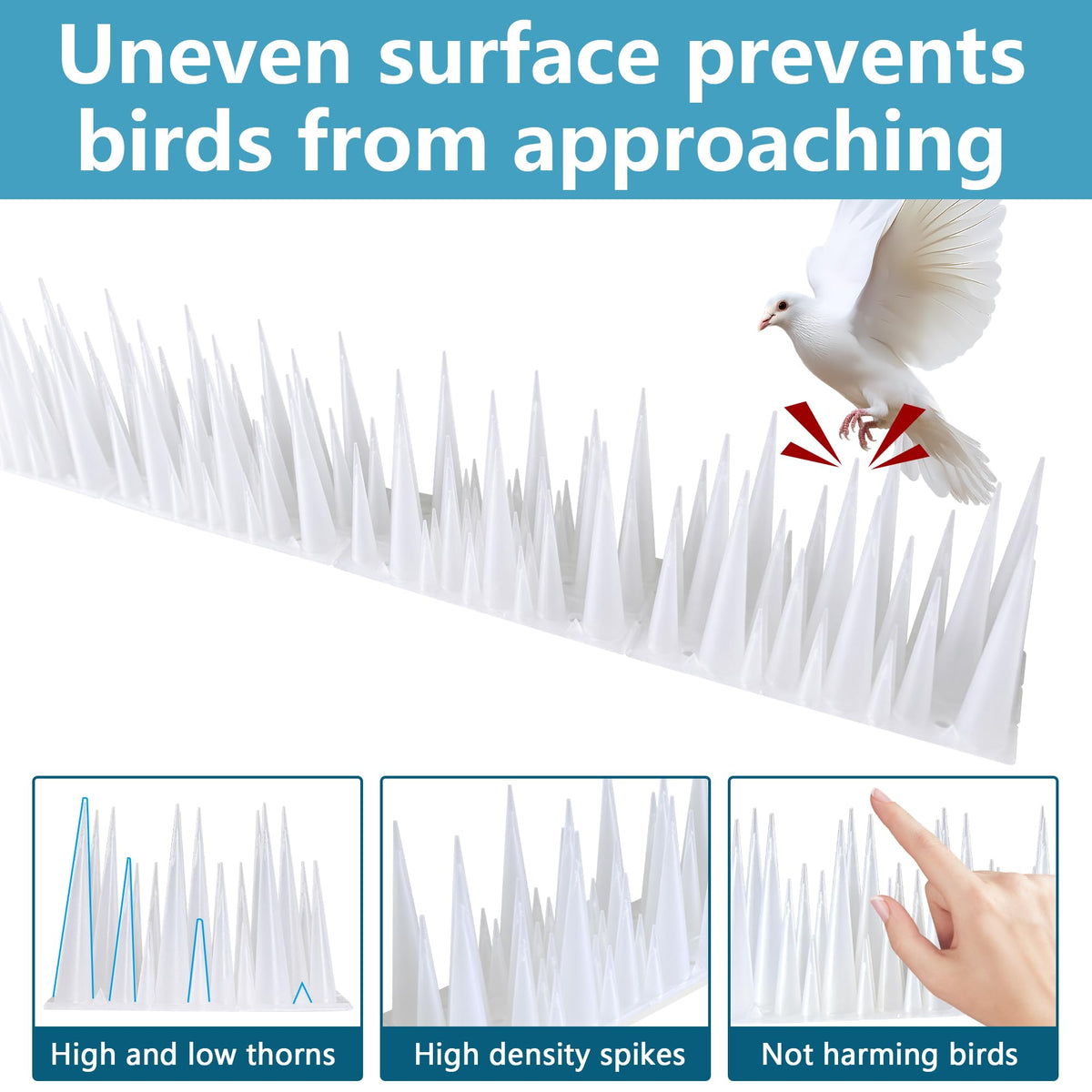 KOKMEYA bird spikes fence installation for secure mounting.