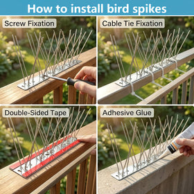 KOKMEYA garden protection using bird spikes to reduce droppings