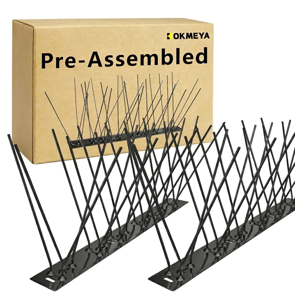 KOKMEYA bird spikes for outdoor installation deter perching and nesting