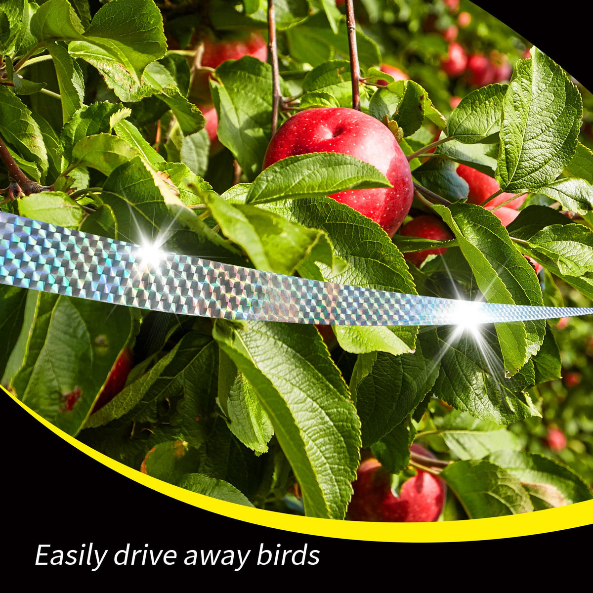 KOKMEYA decorative tape adds a subtle outdoor flair while serving as a practical bird deterrent.