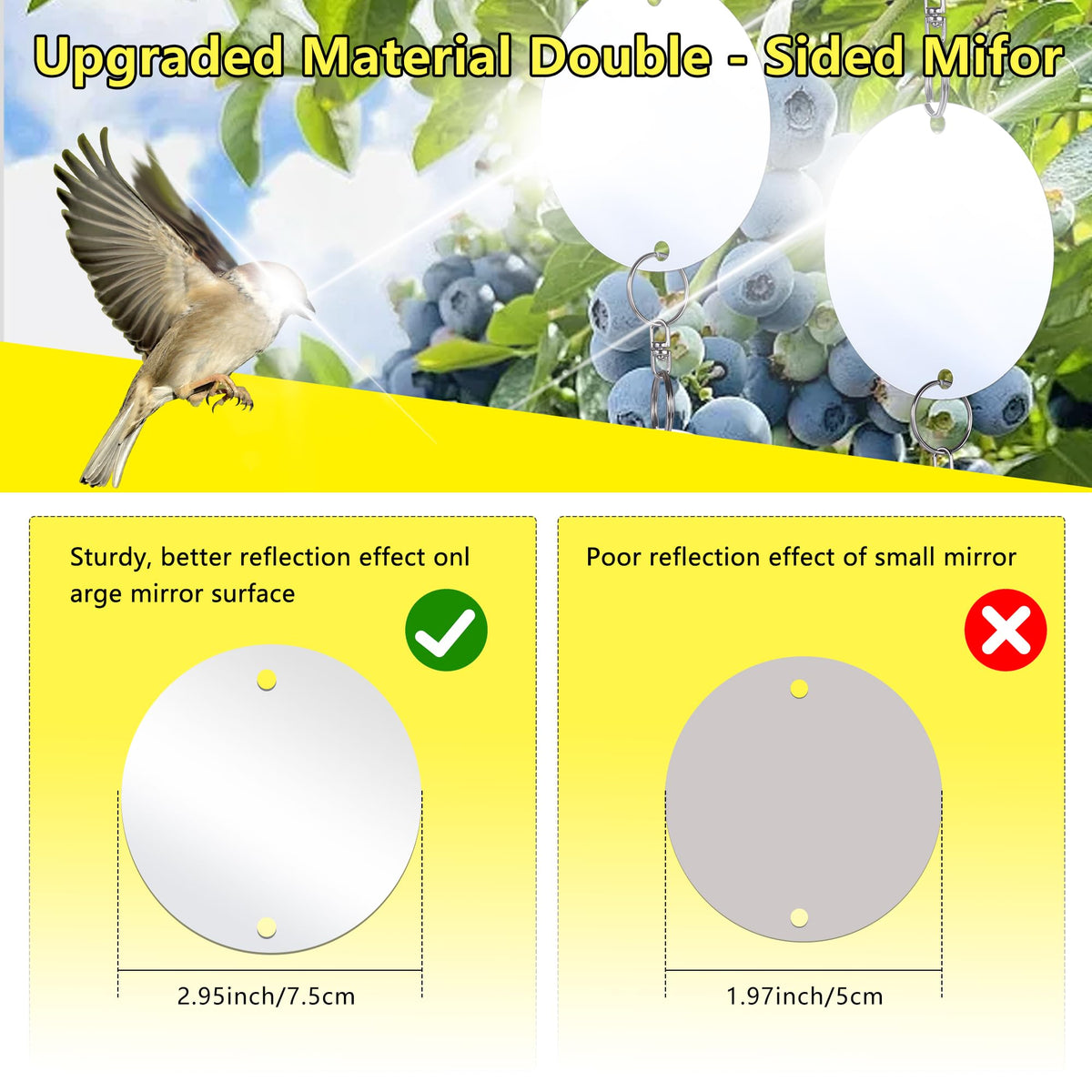 KOKMEYA Double-Sided Reflective Disc glints in sun.