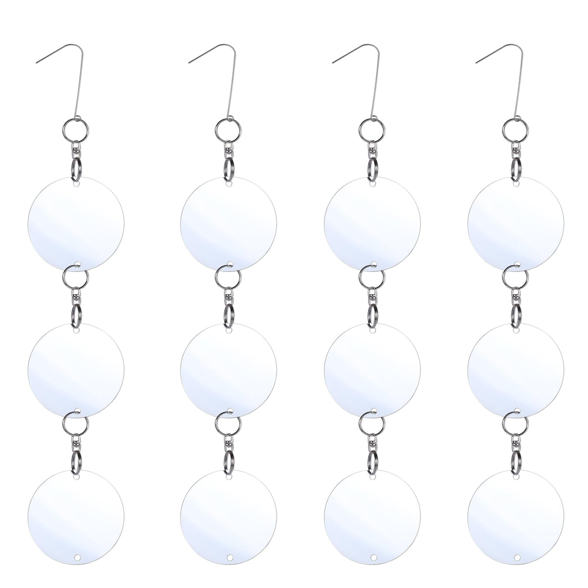 KOKMEYA Reflective Disc for garden deters birds with sun sparkle.