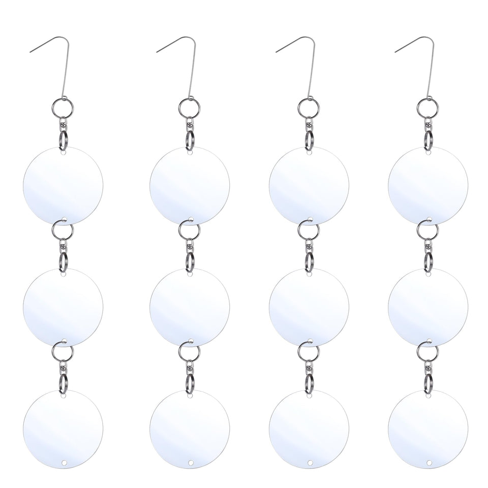 KOKMEYA Reflective Disc for garden deters birds with sun sparkle.