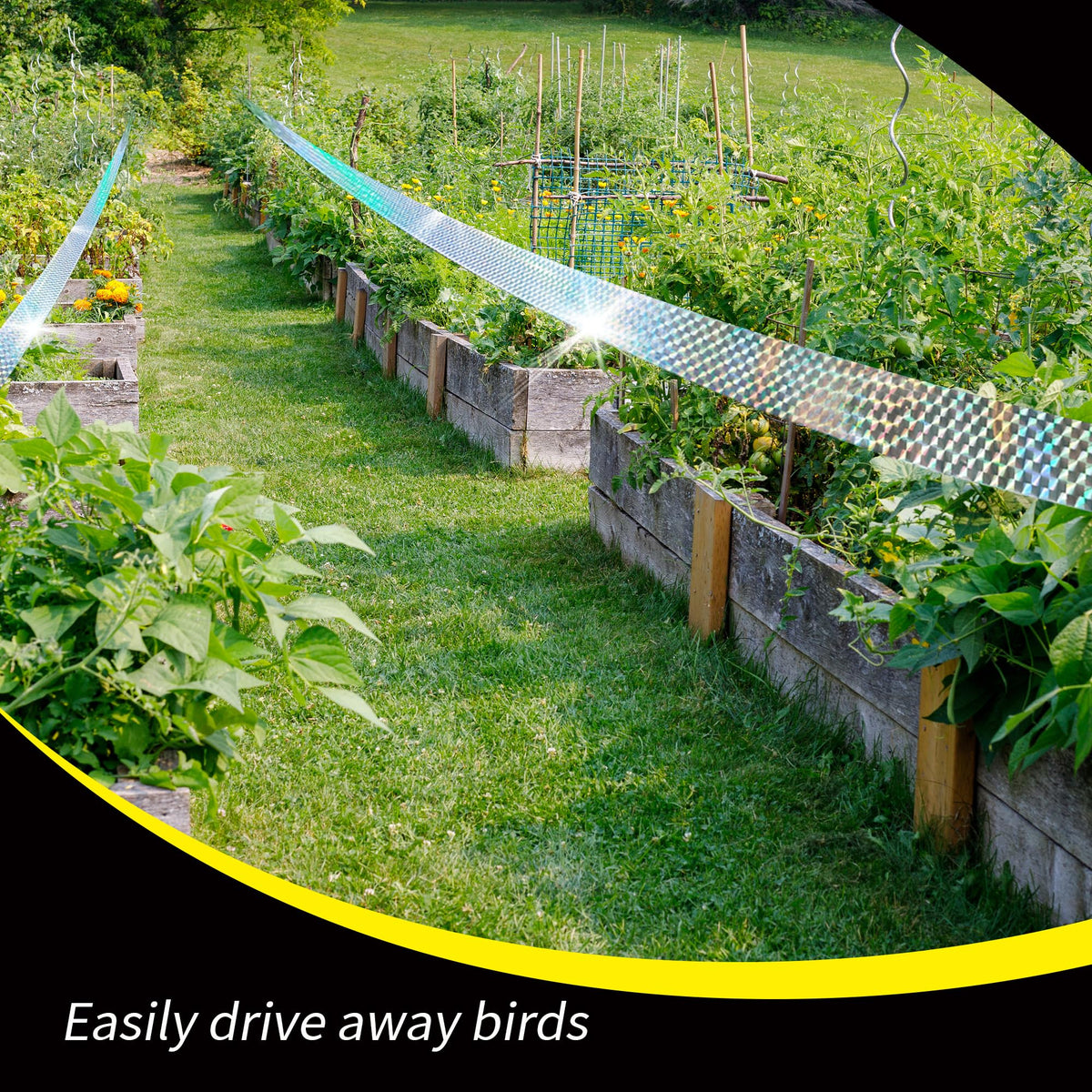 KOKMEYA sun-reflection tape dazzles in daylight, creating a visual deterrent for flying pests.