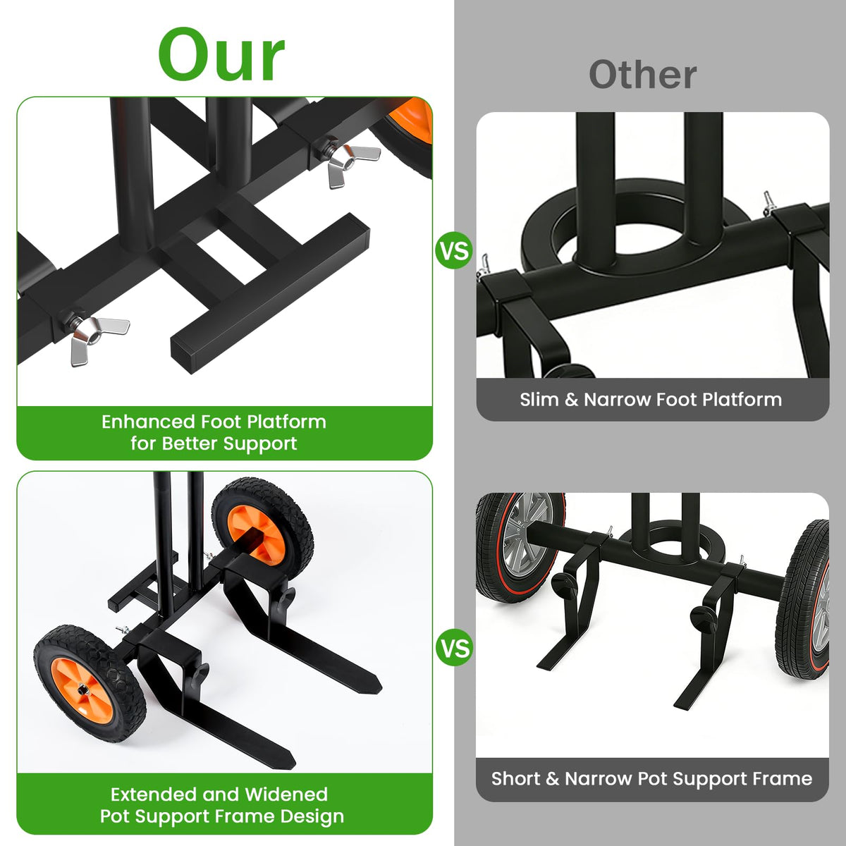 Koknows adjustable base width for wide stability on different surfaces