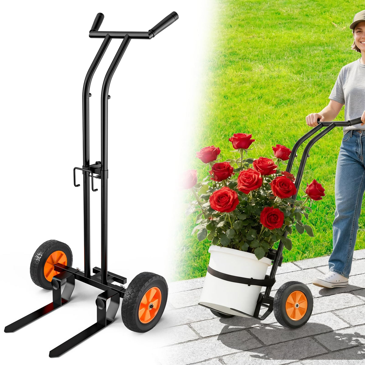 Koknows tool-free assembly quickly set up the plant dolly