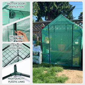 KOKSRY mini greenhouse door-height detail enabling easy access