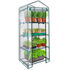 KOL 4-Tier Mini Greenhouse frame-assembly enables quick seed-start setups.