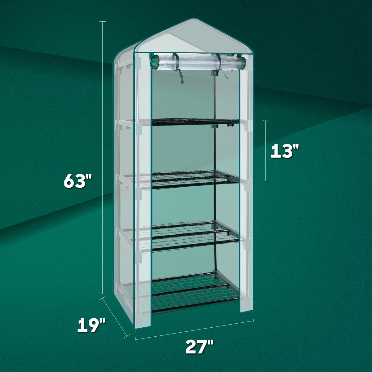KOL 4-Tier Mini Greenhouse pet-baby-protection shields tender plants.