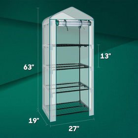 KOL 4-Tier Mini Greenhouse pet-baby-protection shields tender plants.