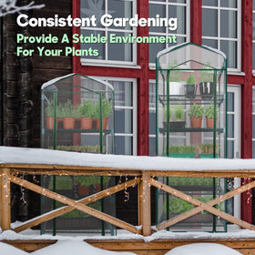 KOL 4-Tier Mini Greenhouse portable-design supports easy relocation.