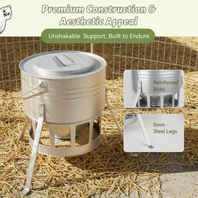 KOL feeder with 12 ports for efficient flock feeding
