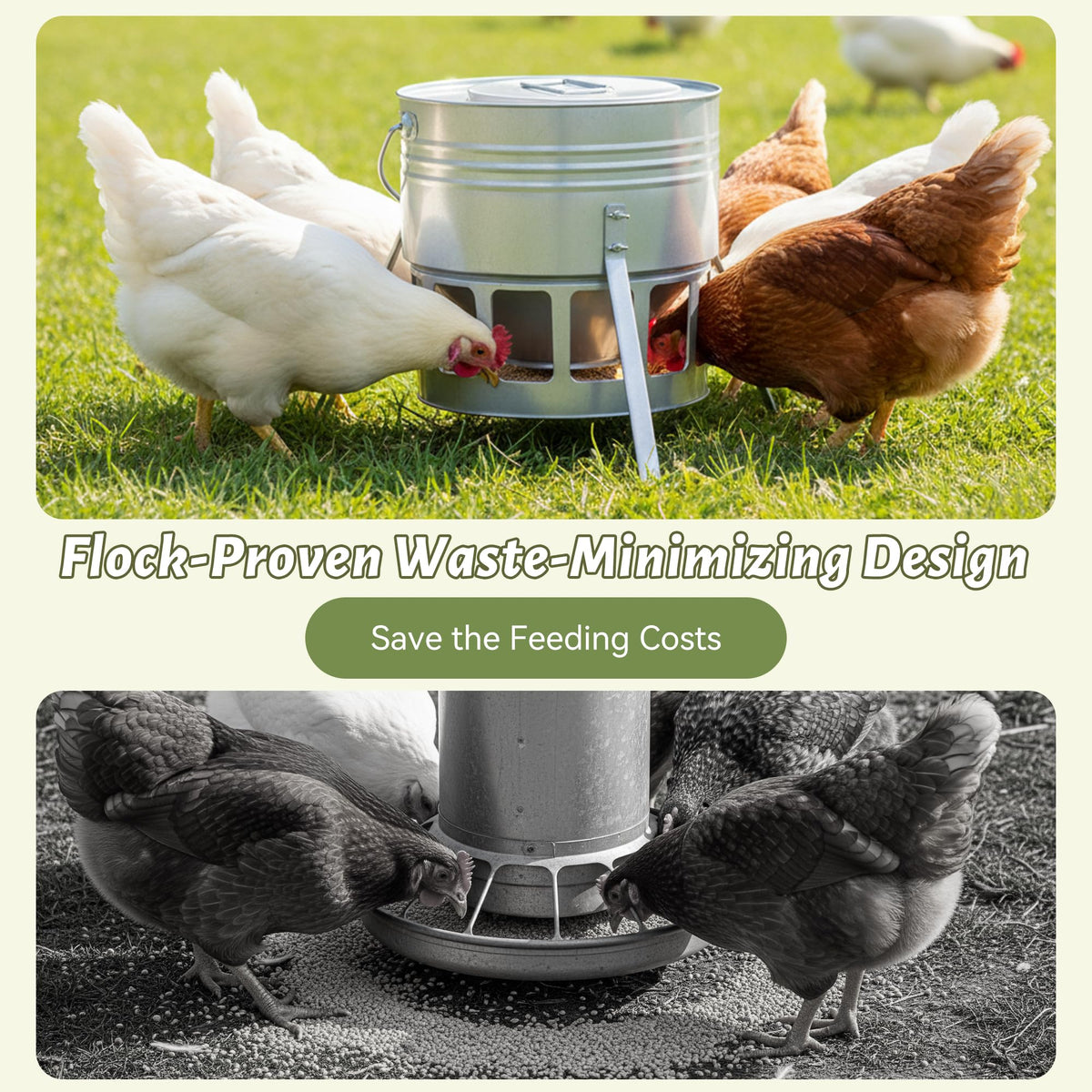 KOL ground-mounted feeder shown on stable outdoor setup