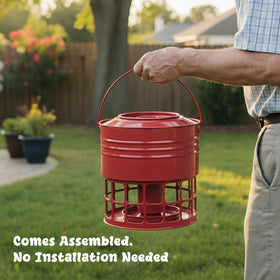KOL Large Bird Feeder metal construction highlights rust-proof durability