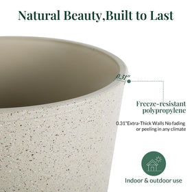 KOL Planters removable plugs included for indoor or outdoor versatility