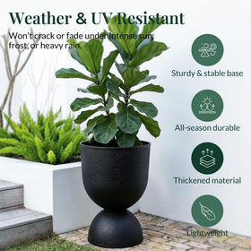 KOL planters black pedestal pots bring modern style to any space
