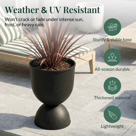 KOL Planters two-pack symmetry for balanced front-porch displays.