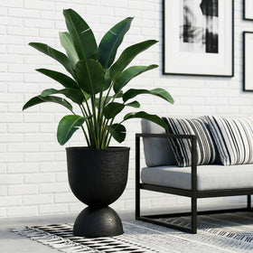 KOL Planters weather-resistant plastic for all-season use.