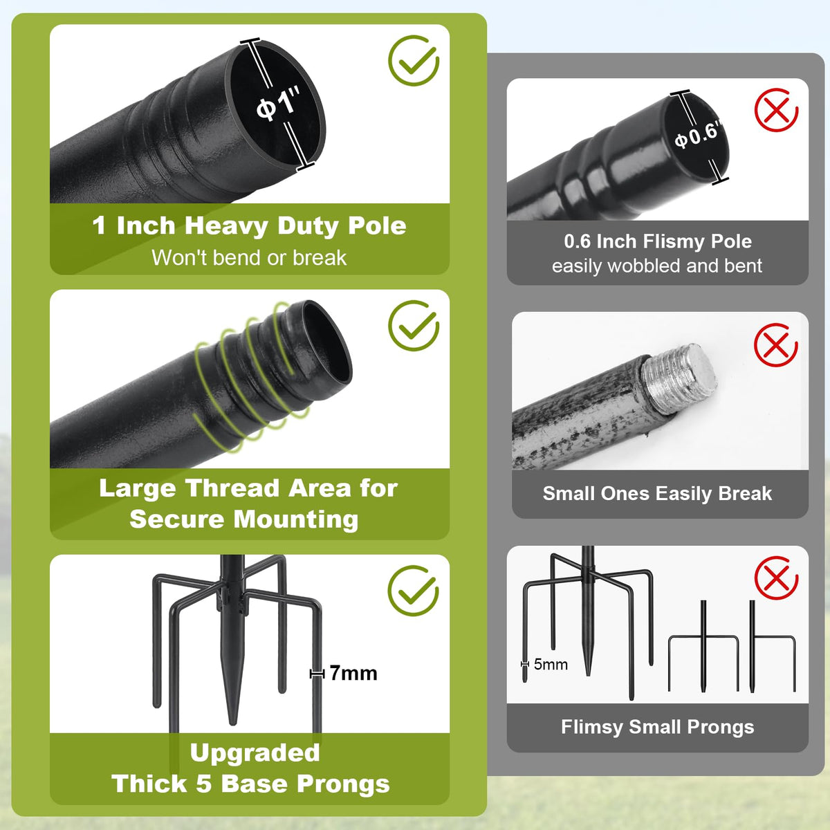 KOLAKO adjustable long hooks let you customize feeder placement.