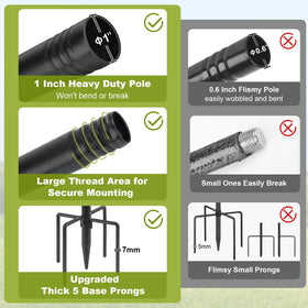 KOLAKO adjustable long hooks let you customize feeder placement.