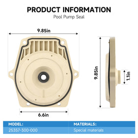 Kolasina seal plate fitment for Pentair Whisperflo ensures confident compatibility.