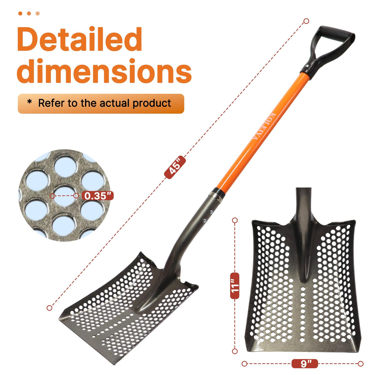 KOLEIYA beach-ready tool for quick sand clearing and treasure hunting.