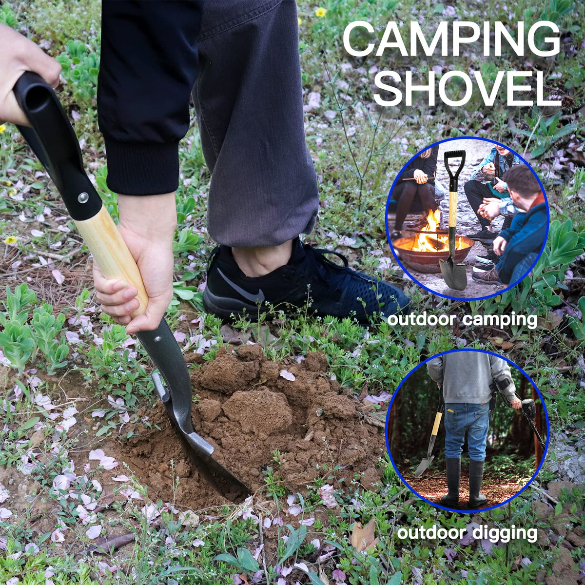 KOLEIYA compact mini shovel fits backpacks and tight spaces.