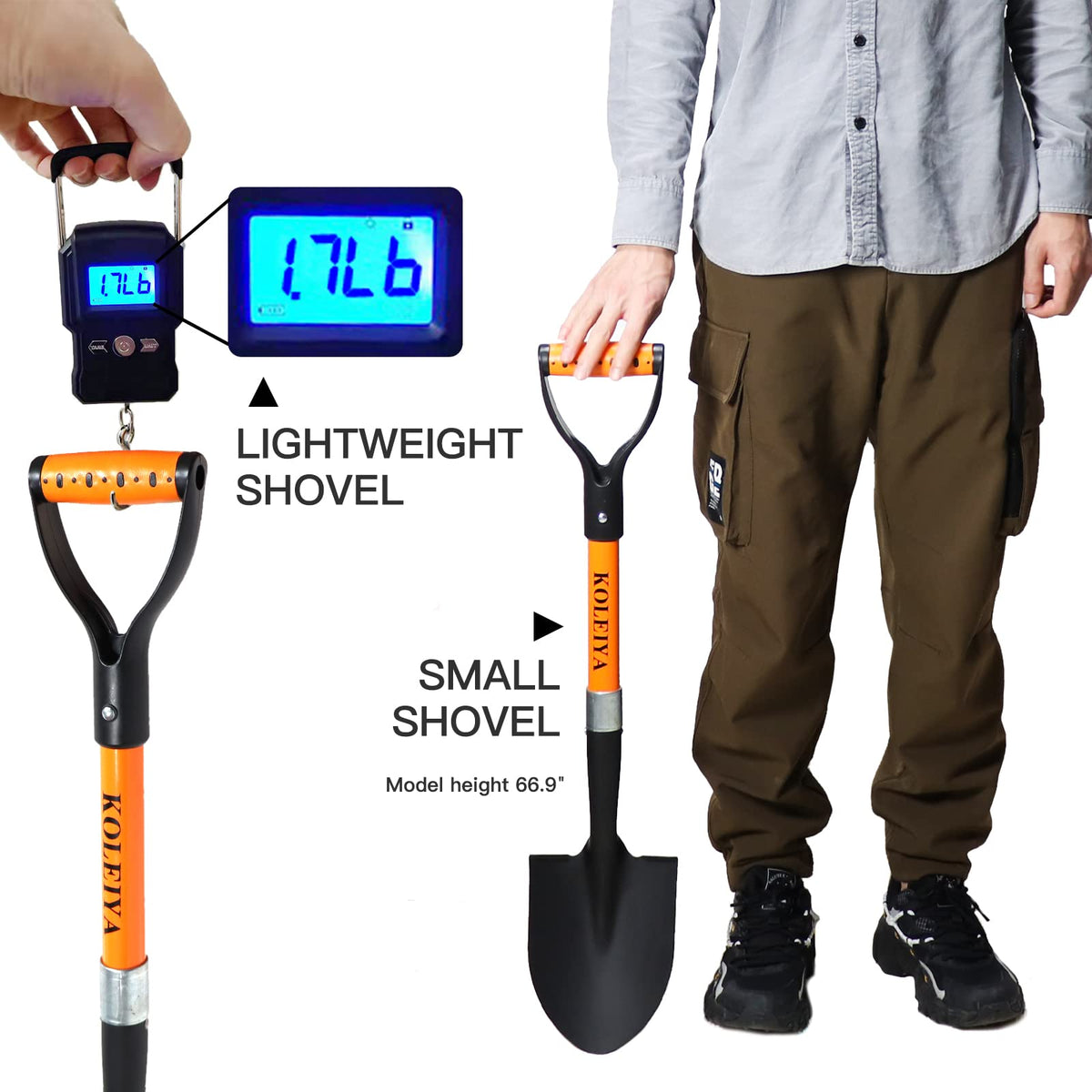 KOLEIYA metal shovel head delivers durable digging power on rocky soil
