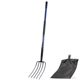 KOLEIYA 5-tine pitchfork head ready for efficient mulch handling.