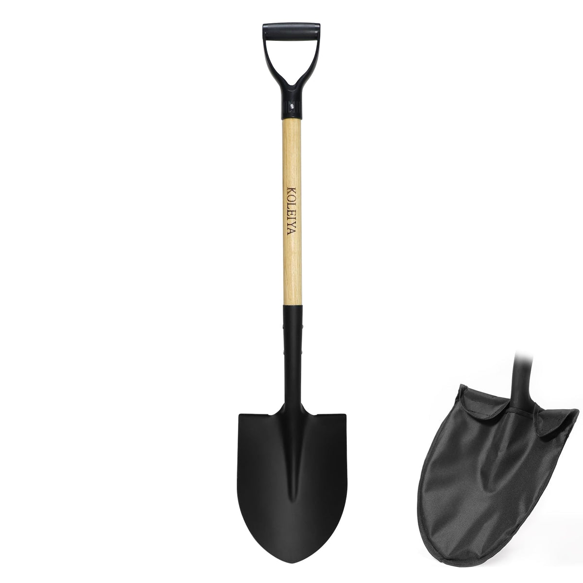 KOLEIYA round-point shovel head ready for tough digging in rocky soil.