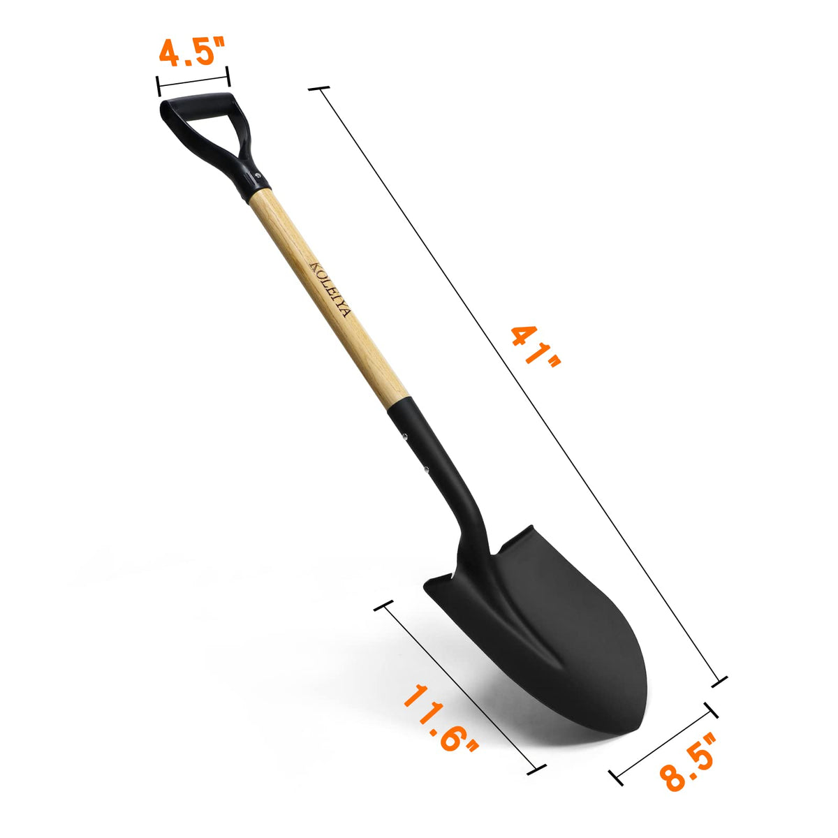 KOLEIYA shovel clearing ice from a driveway for winter tasks.