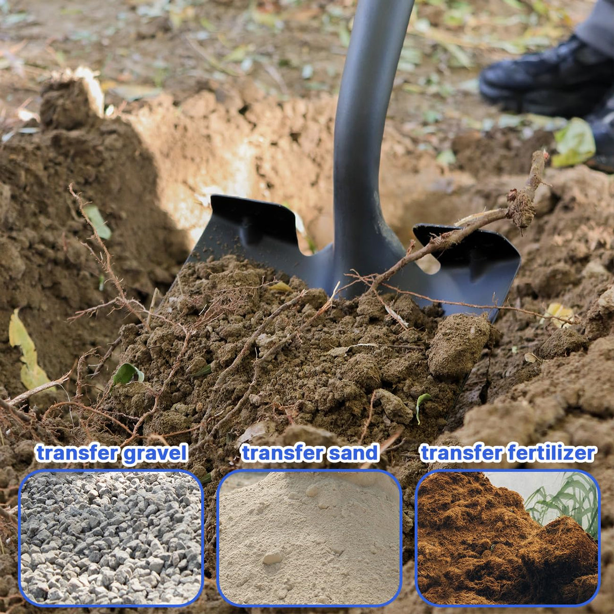 KOLEIYA shovel anti-slip sleeves ensure a secure grip during long tasks