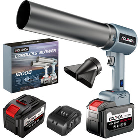KOLENDA handheld cordless air blower ready for car drying and patio cleaning.