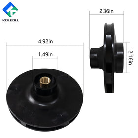KOLEOLL 073130 pump impeller side view highlights robust construction for durable upgrades.