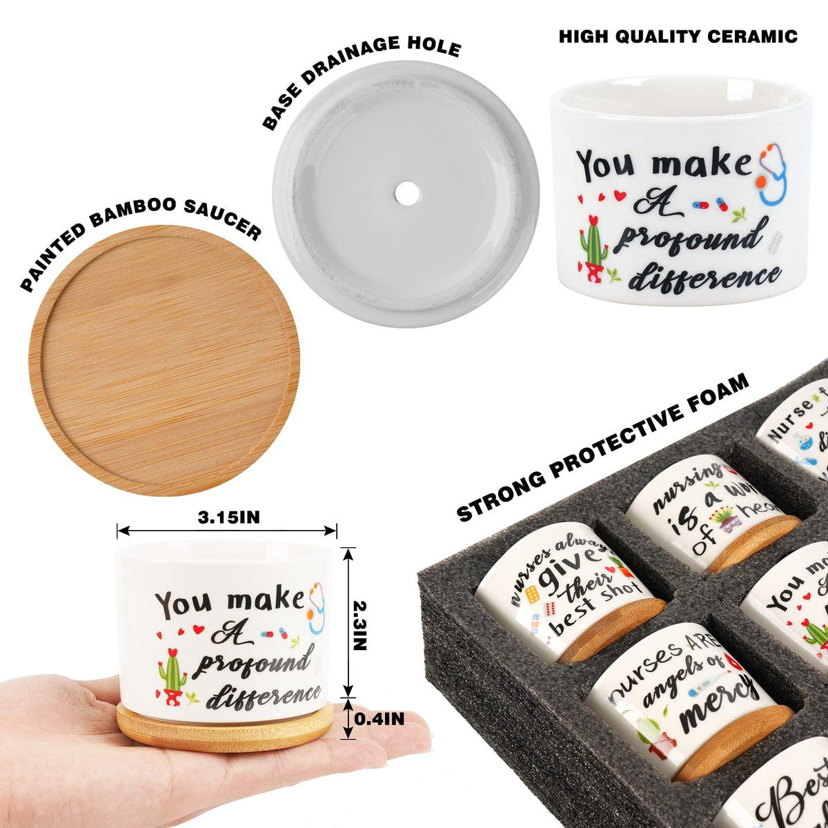 Kolewo4ever nurse gift set featuring bamboo trays for organized display.