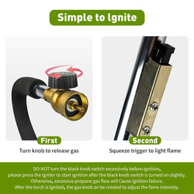 KOMAN weed torch self-ignition for quick, hands-free startup.
